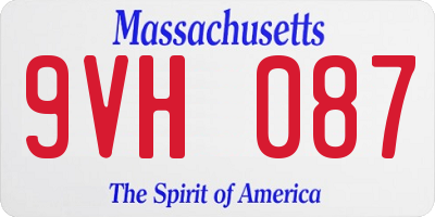 MA license plate 9VH087