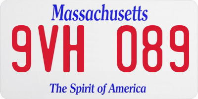 MA license plate 9VH089