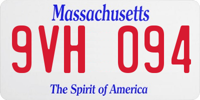 MA license plate 9VH094