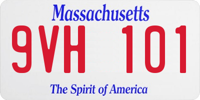 MA license plate 9VH101