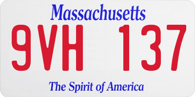 MA license plate 9VH137