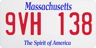 MA license plate 9VH138