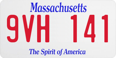 MA license plate 9VH141