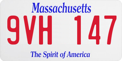 MA license plate 9VH147