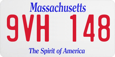 MA license plate 9VH148