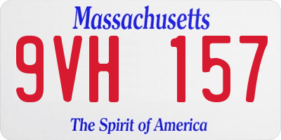 MA license plate 9VH157