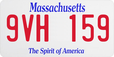 MA license plate 9VH159