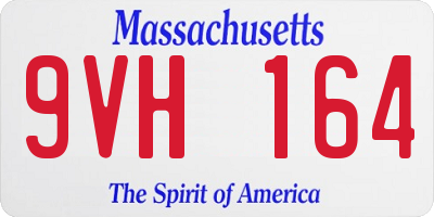 MA license plate 9VH164