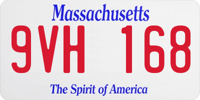 MA license plate 9VH168