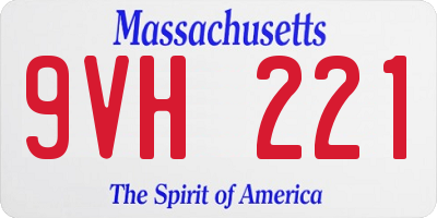 MA license plate 9VH221