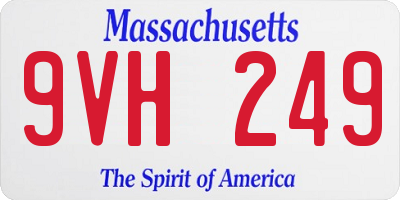 MA license plate 9VH249