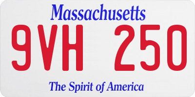 MA license plate 9VH250