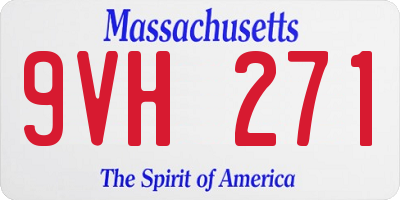MA license plate 9VH271