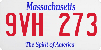 MA license plate 9VH273