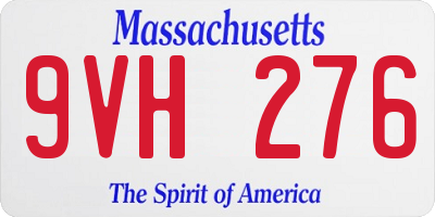 MA license plate 9VH276