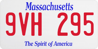 MA license plate 9VH295
