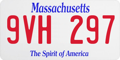 MA license plate 9VH297
