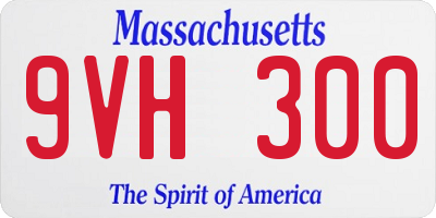 MA license plate 9VH300
