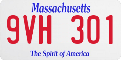 MA license plate 9VH301