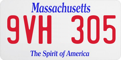 MA license plate 9VH305