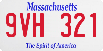 MA license plate 9VH321