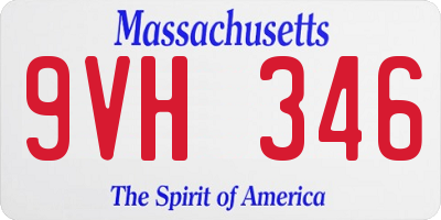 MA license plate 9VH346