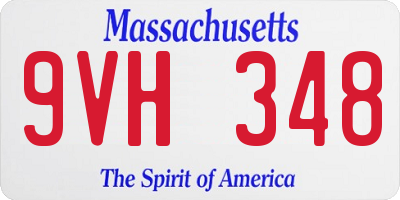MA license plate 9VH348