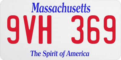 MA license plate 9VH369