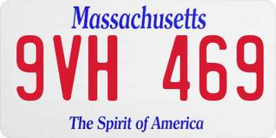 MA license plate 9VH469