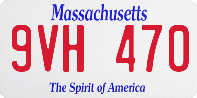 MA license plate 9VH470