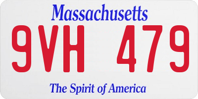 MA license plate 9VH479