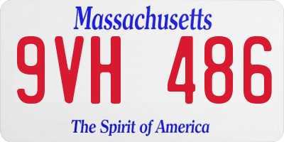 MA license plate 9VH486