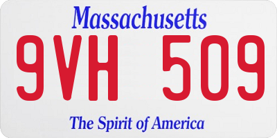 MA license plate 9VH509