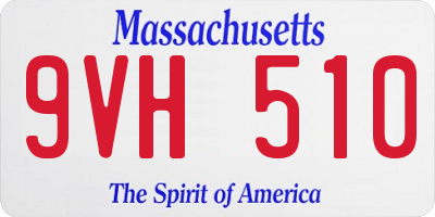 MA license plate 9VH510