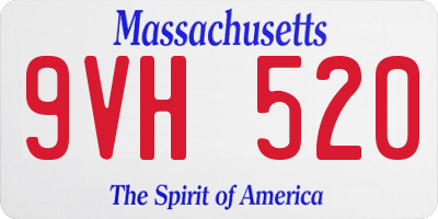 MA license plate 9VH520