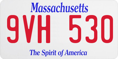MA license plate 9VH530