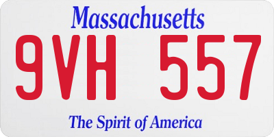 MA license plate 9VH557