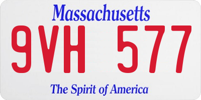 MA license plate 9VH577