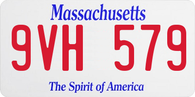 MA license plate 9VH579