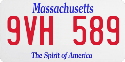 MA license plate 9VH589