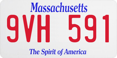 MA license plate 9VH591