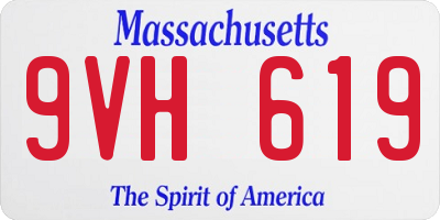 MA license plate 9VH619