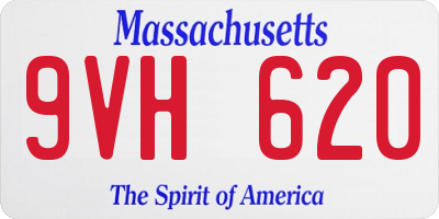 MA license plate 9VH620