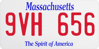 MA license plate 9VH656