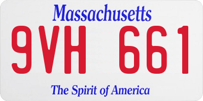 MA license plate 9VH661