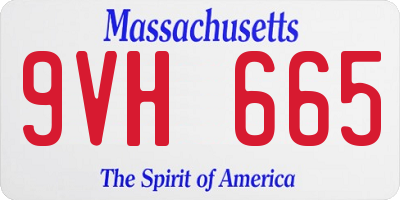 MA license plate 9VH665