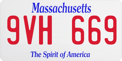 MA license plate 9VH669