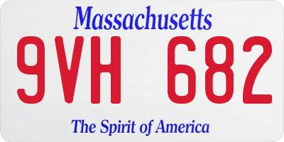 MA license plate 9VH682
