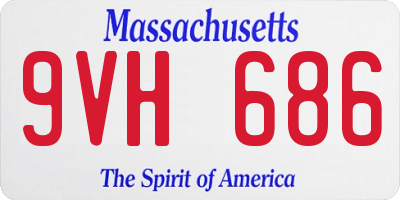 MA license plate 9VH686