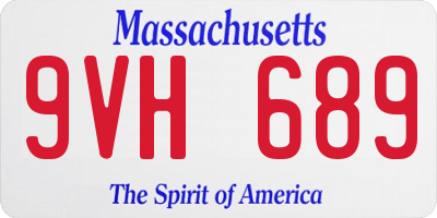 MA license plate 9VH689